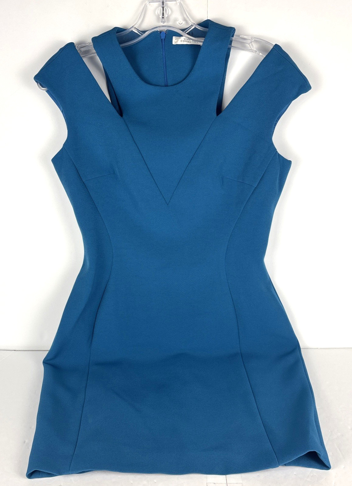 Versace Collection Blue Sleeveless Sheath Dress Made in Italy IT42 EU42 / US6
