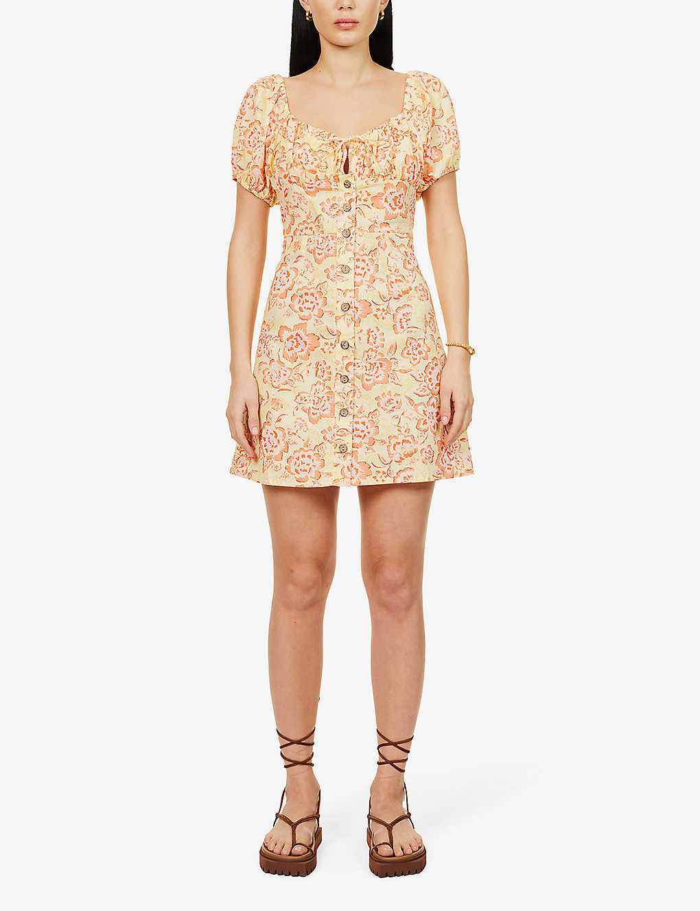 WRANGLER X BILLABONG Wrangler x Billabong Far & Away floral-print cotton and lin