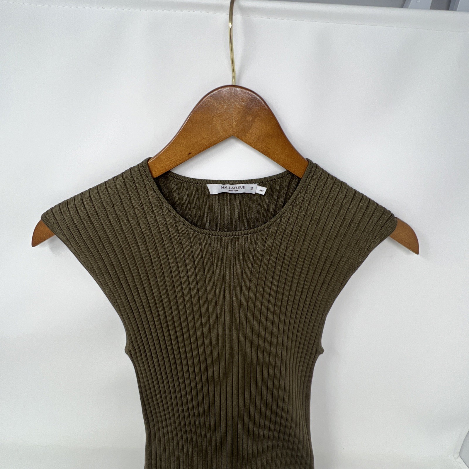 MM. Lafleur Dylan Dress Slinky Knit Safari Green Size XS