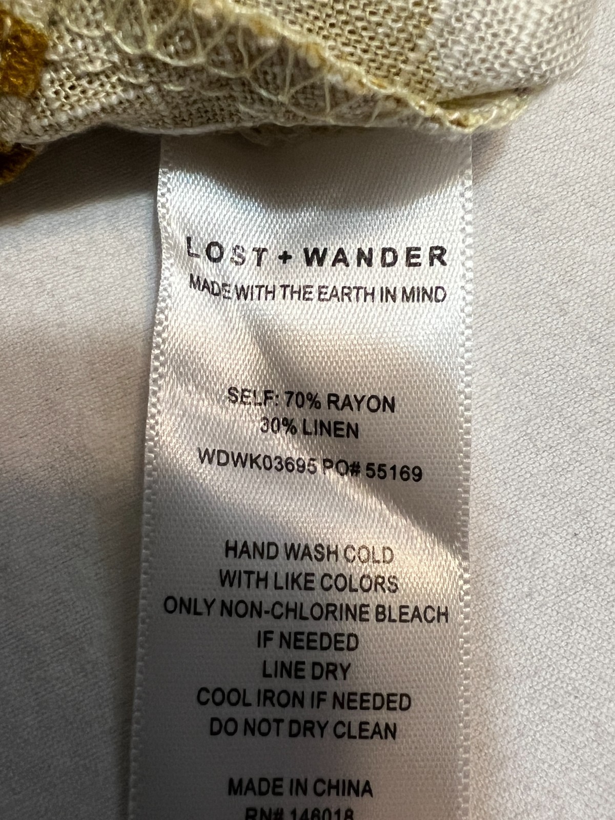 NWT Lost + Wander Mustard Geometric Print Maxi Dress Size S Linen Blend Boho