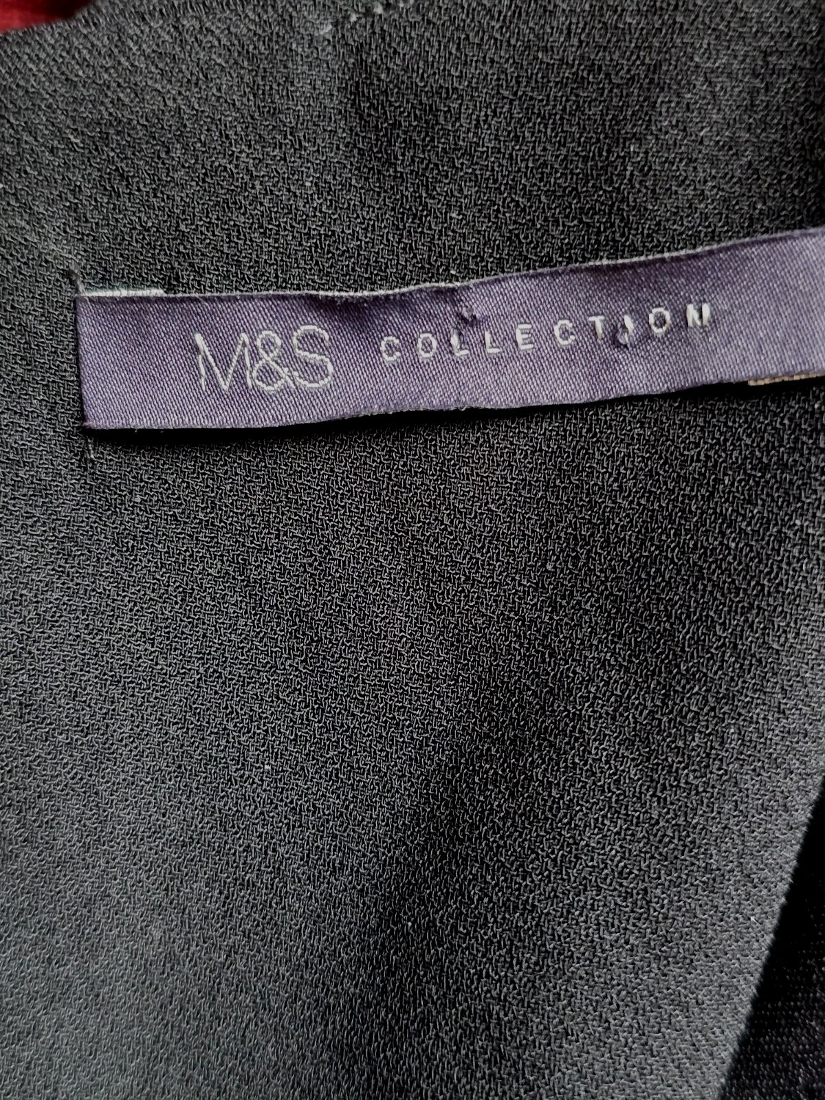 Little Black Shift Dress M and S 14 Max Bust 40 Inches Chic Straight Work Wake