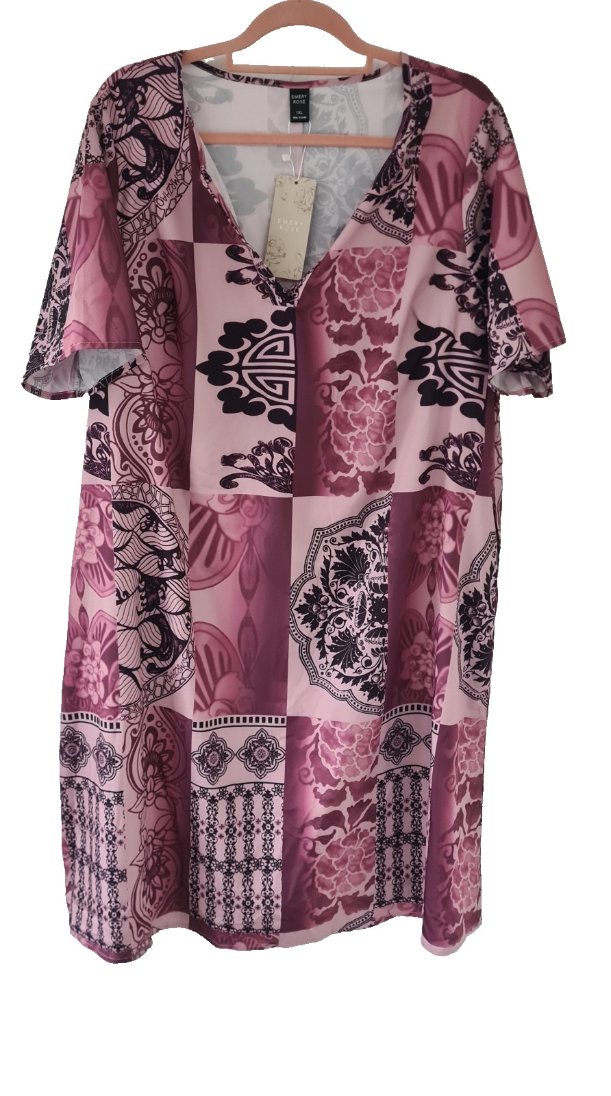 Ladies Size Uk 20 Short Sleeve Knee Length Tank – Slip Dress By Emery Rose Nwt
