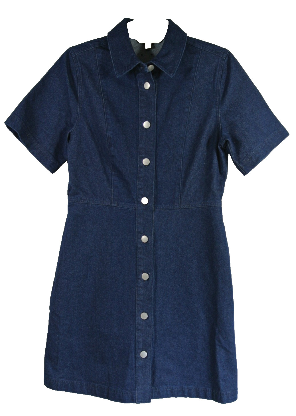 NEW, Barbour Women’s Maia Pointed-Collar Mini Denim Dress in Blue Sz 4 #MD2139