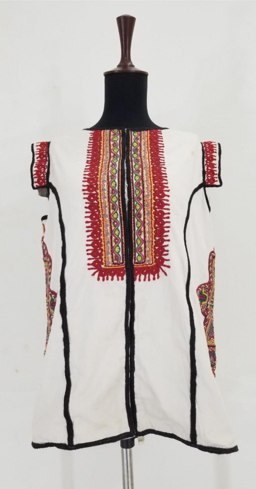 Vintage Traditional Albanian Hand Embroidered Costume Coat L:72 B:51 S:46cms