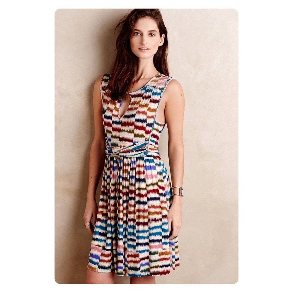 Maeve by Anthropologie Sennebec Dress Multicolored S