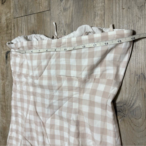 Le Lis Women’s Checkered Strapless Mini Dress, Size Small