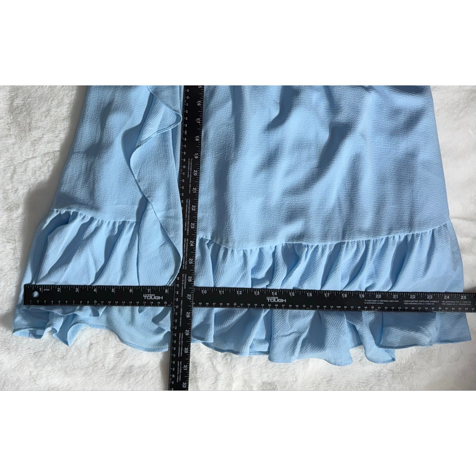 Kaari Blue Asymmetrical One Shoulder Ruffle Dress Summit Blue Size PXL