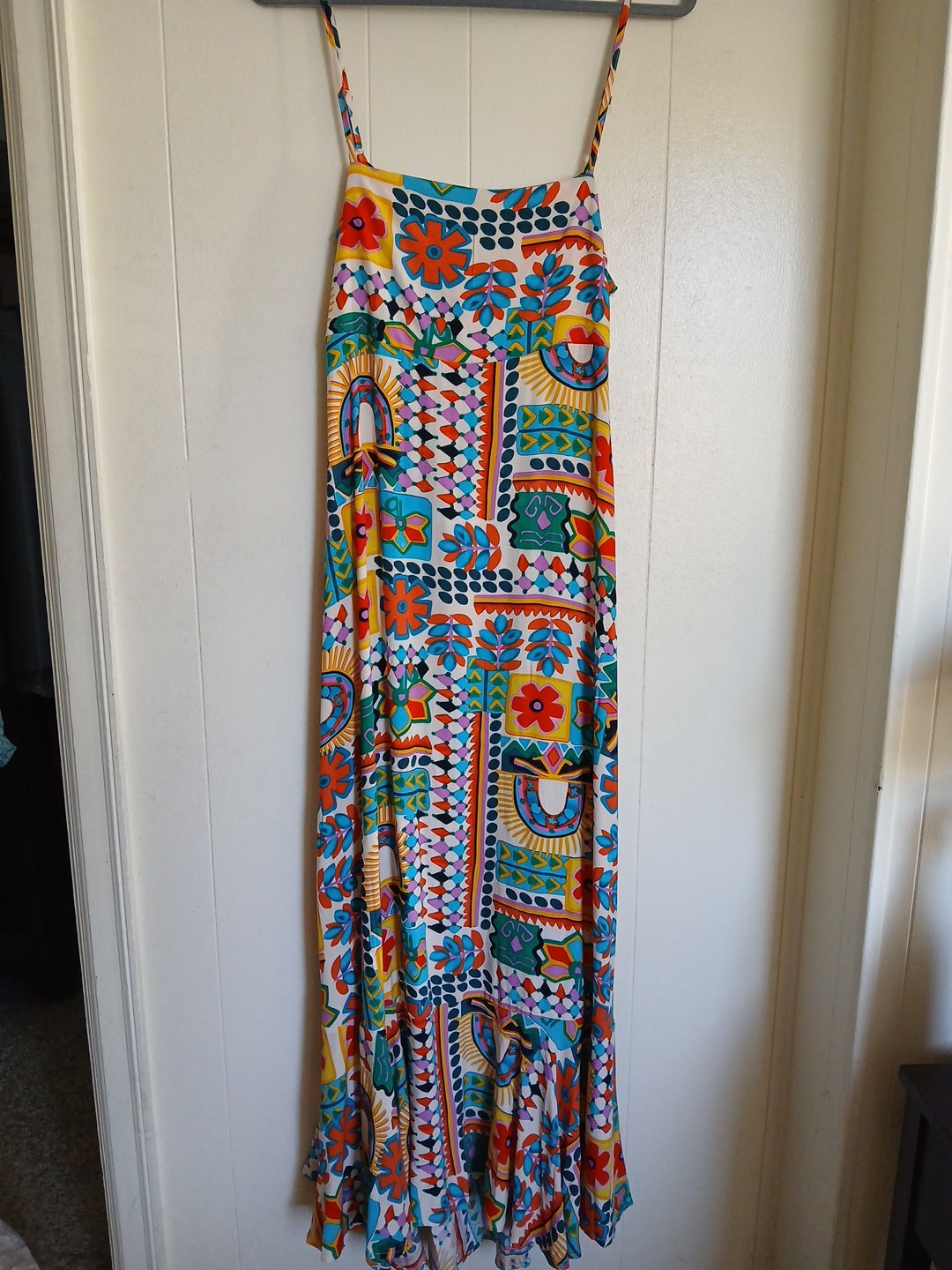 Paper Heart Anthropologie Aztec Sunrise Maxi Dress Womens Size Medium Nice