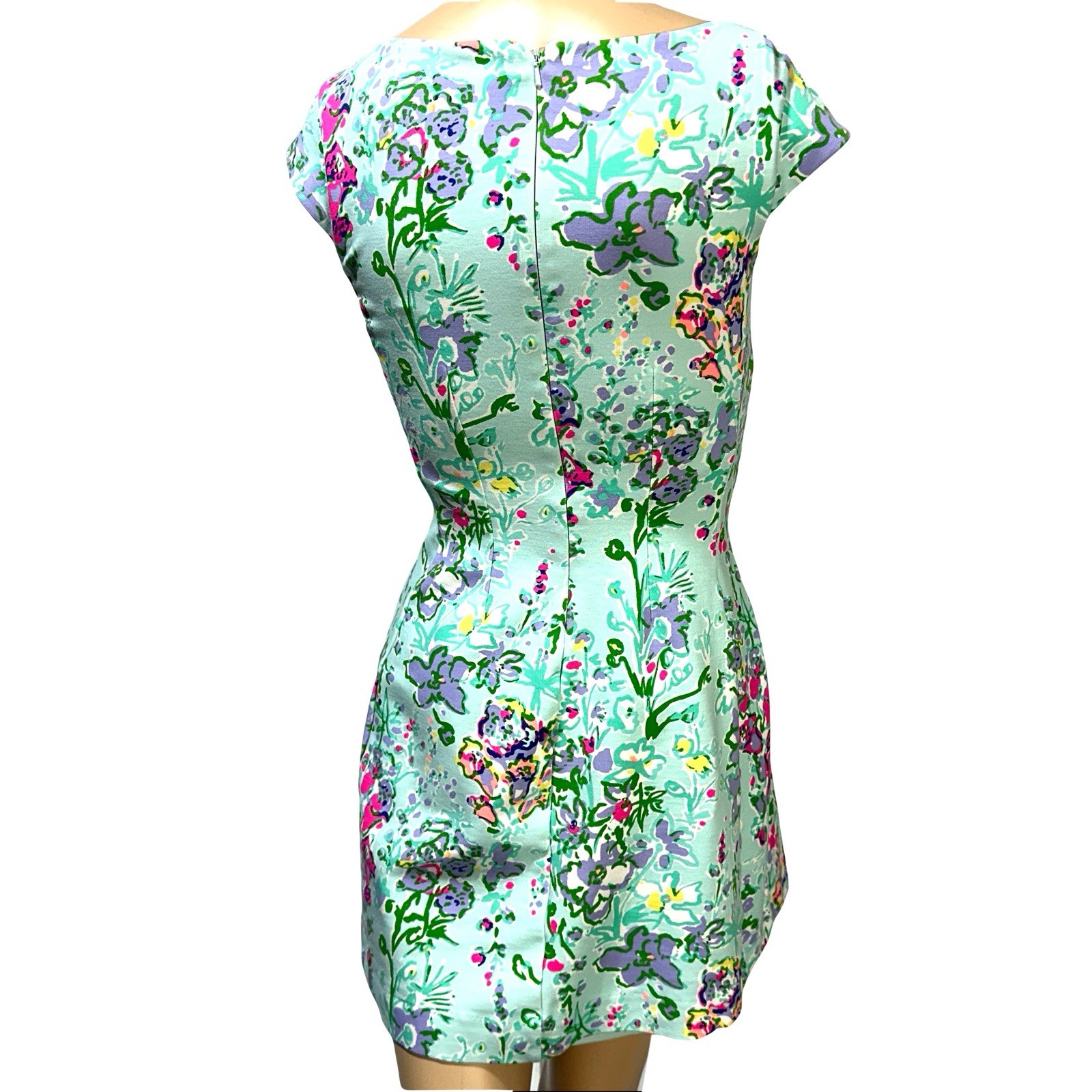Lilly Pulitzer Briella Poolside Blue Southern Charm Dress Size XS Fit & Flare