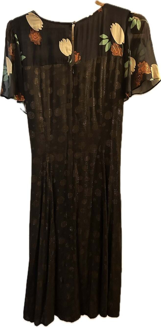 Moulinette Soeurs Anthropologie Ciao Bella Mixed Media Floral Lace Wrap Dress