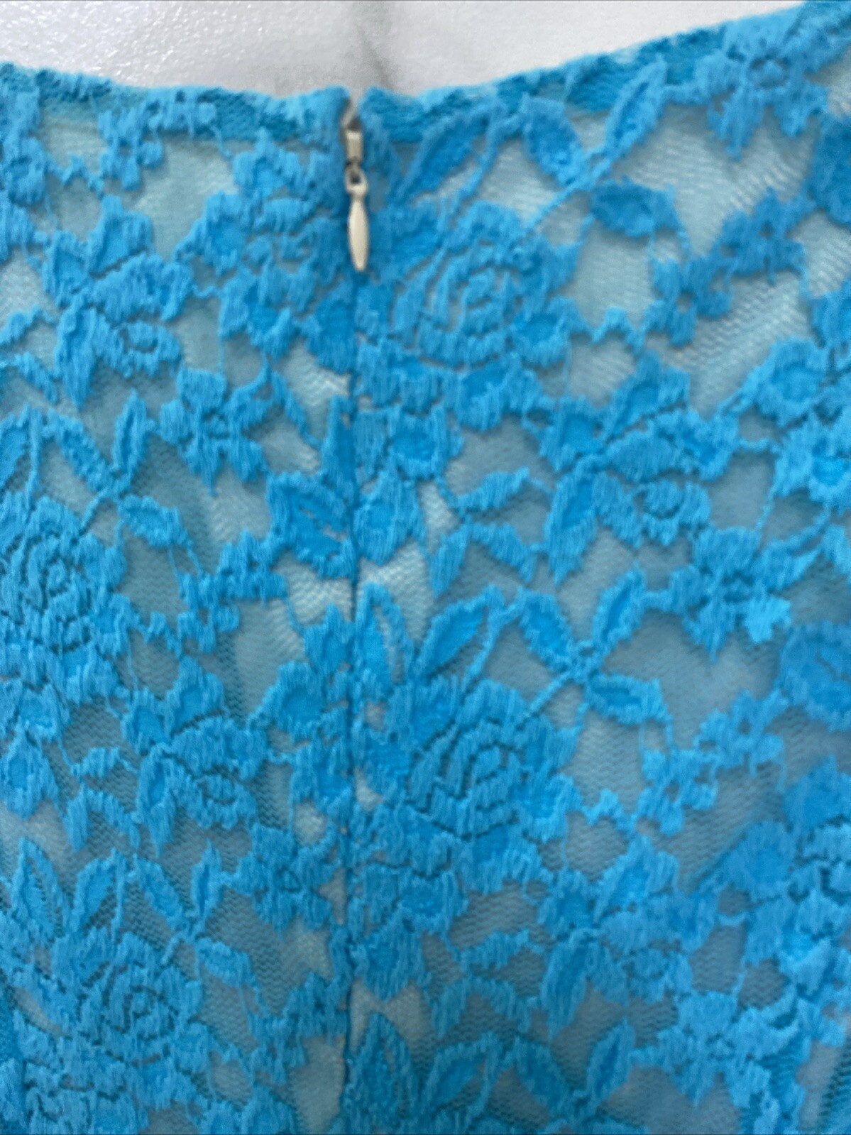 Womens Kensie Turquoise Lace Dress Lined Beige Size 2 New With Tags