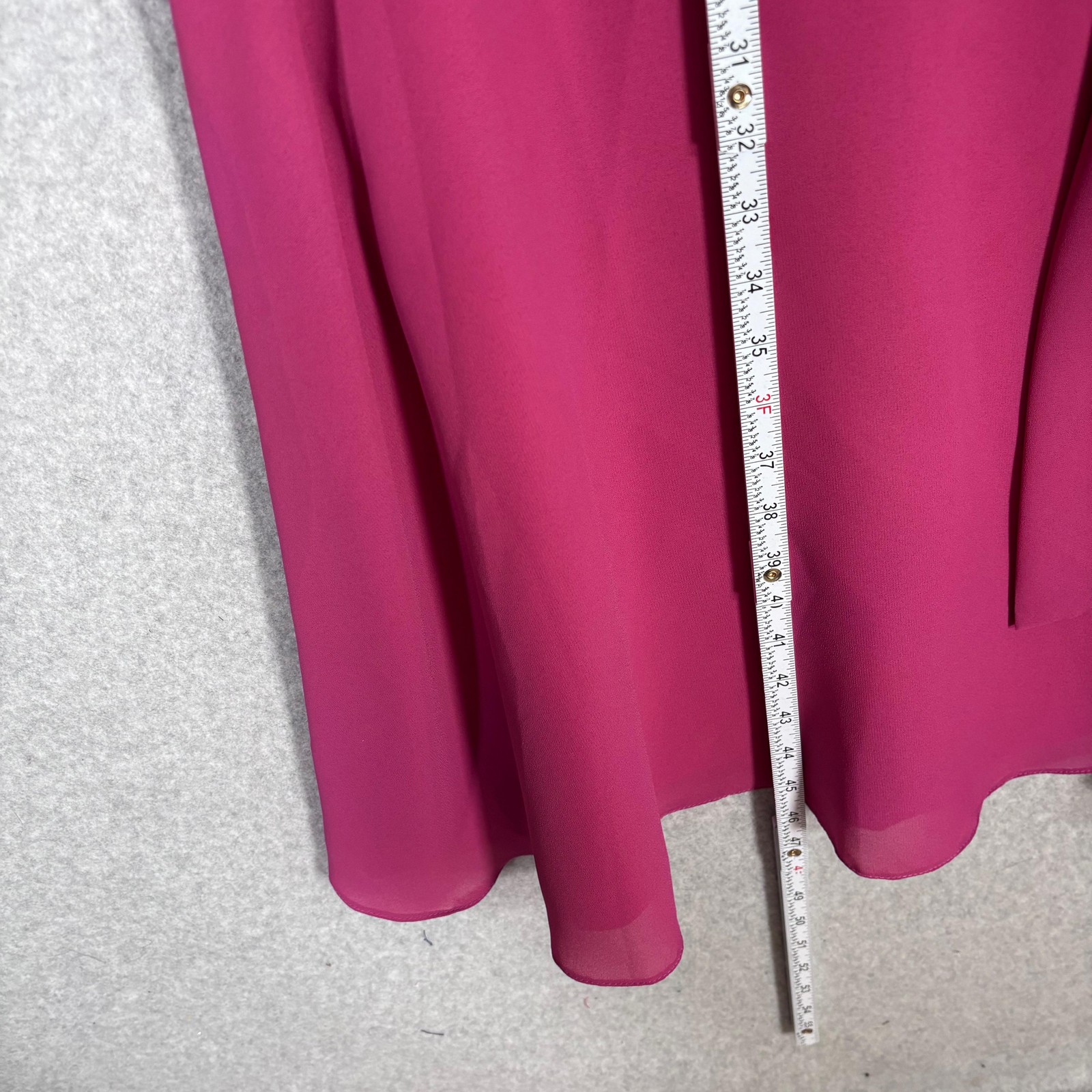 Vintage 80s Coco California Dress Medium Midi Pleated Drop Waist Bow Fuchsia USA