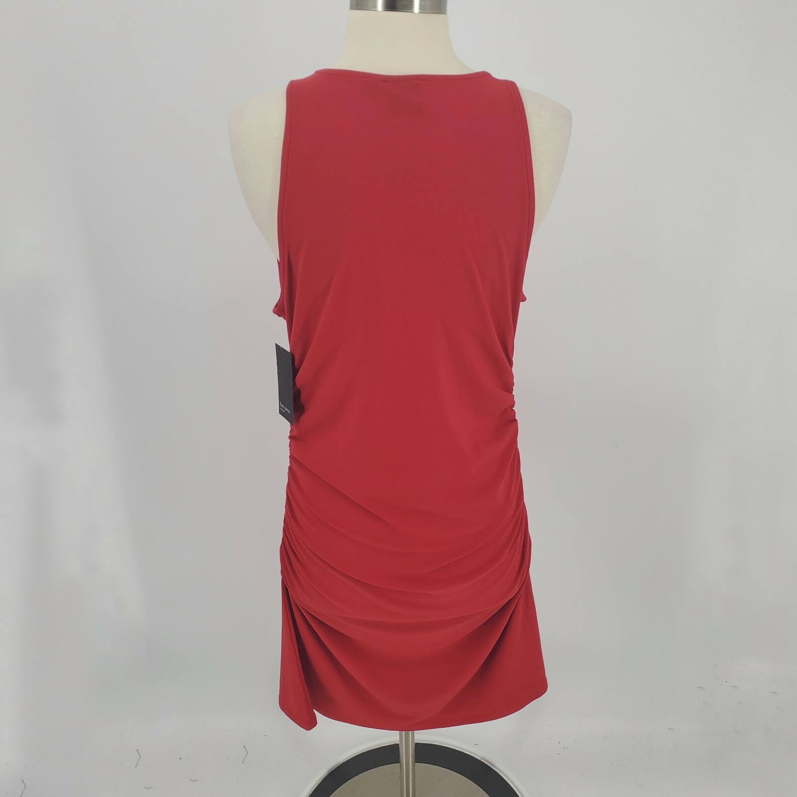 Free Press Side Ruched Mini Dress Sleeveless Red Size Large NWT