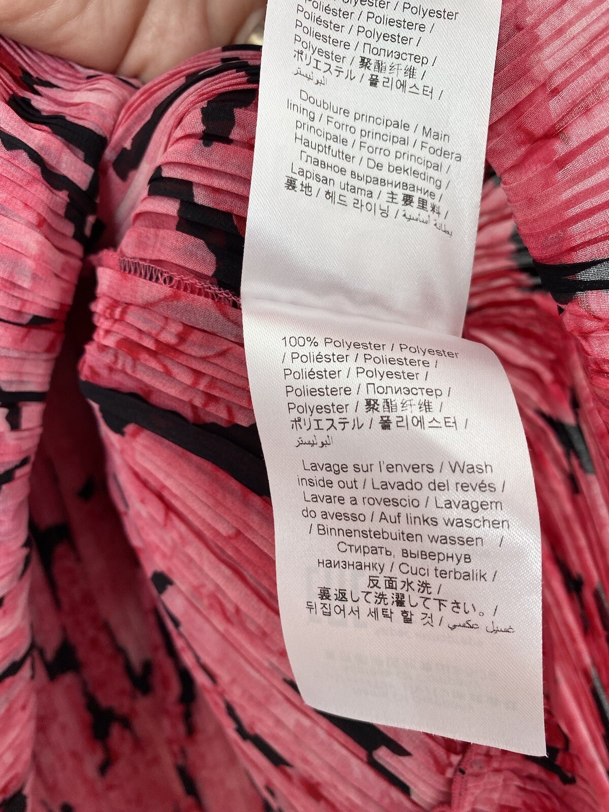 Kenzo Pink Pleated Ruffle Drawstring V Neck Mini Dress 34 S 8 Floral Frill Pleat