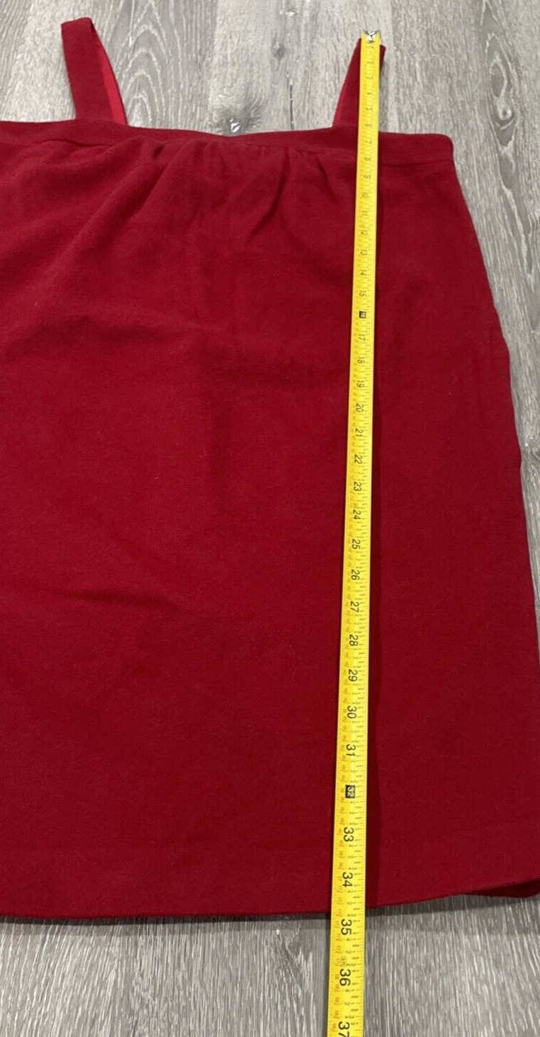 J. Crew Red Wool Cashmere Blend Soft Sleeveless Dress Side Pockets Women Size 4