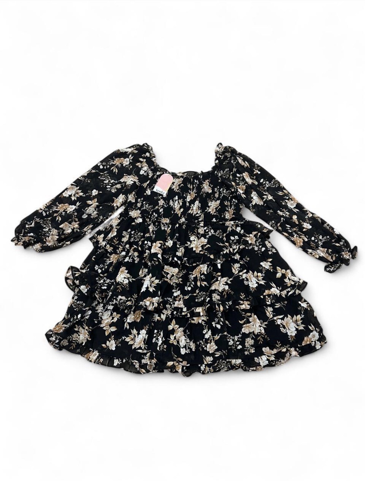 NWT Arula by Altar’d State Ellerbina Floral Tiered Mini Dress Size B 2X Black