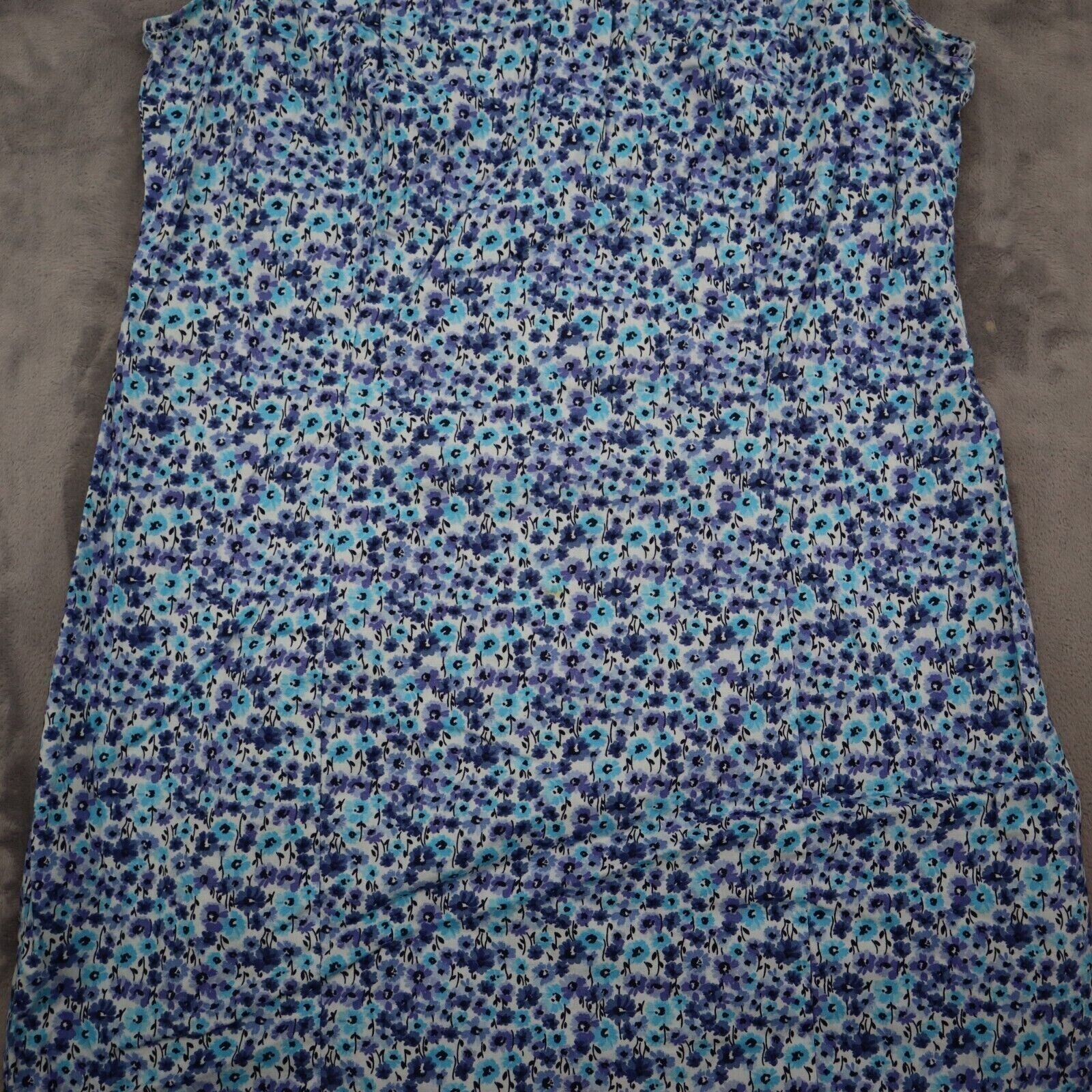 Betsy Lauren Dress Womens 12P Blue Petite Sleeveless Boat Neck Zip Mini Dress