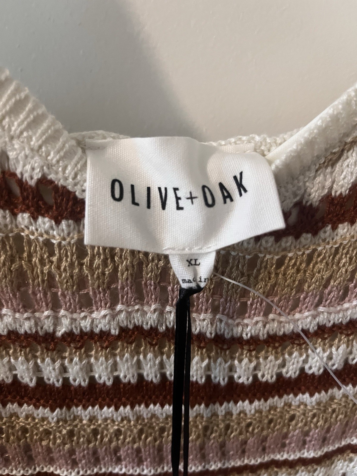 NWT Olive & Oak Knit Halter Boho Lined Dress Womens Sz XL