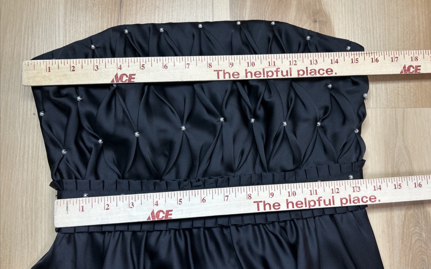 White House Black Market Black Dress Size 4 Black Pearl Beads Event Party NWT