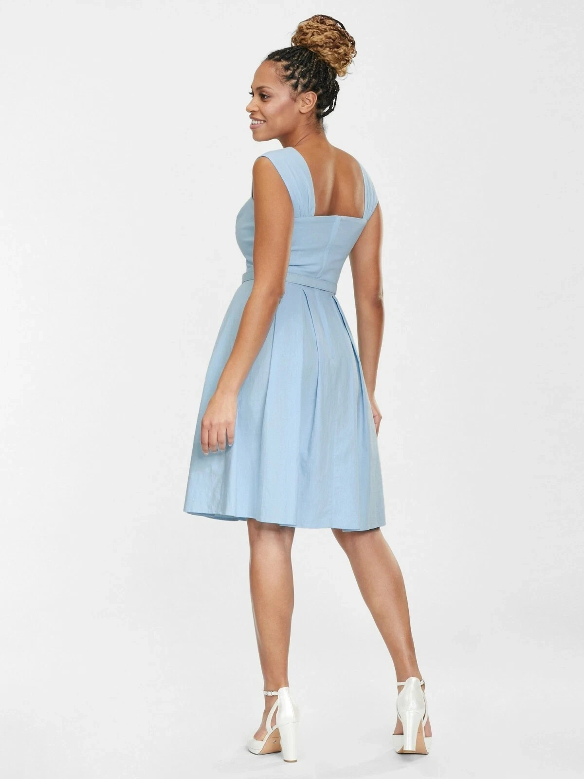 ModCloth Unique Vintage Collectif Jill Blue Swing Dress UK 16 US 12 XL Plus