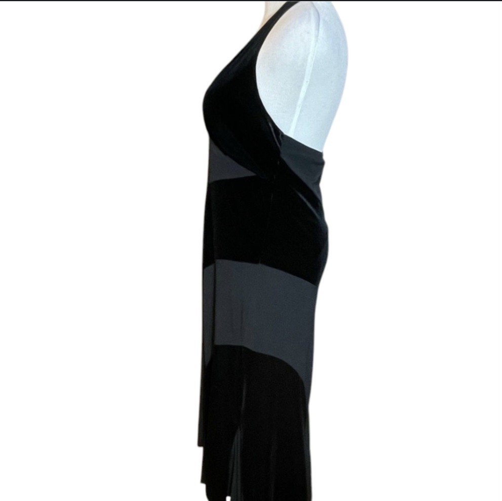 AB Studio Vintage 90s NEW Halter Black Maxi Witchy Whismygoth Gothic Women SZ M