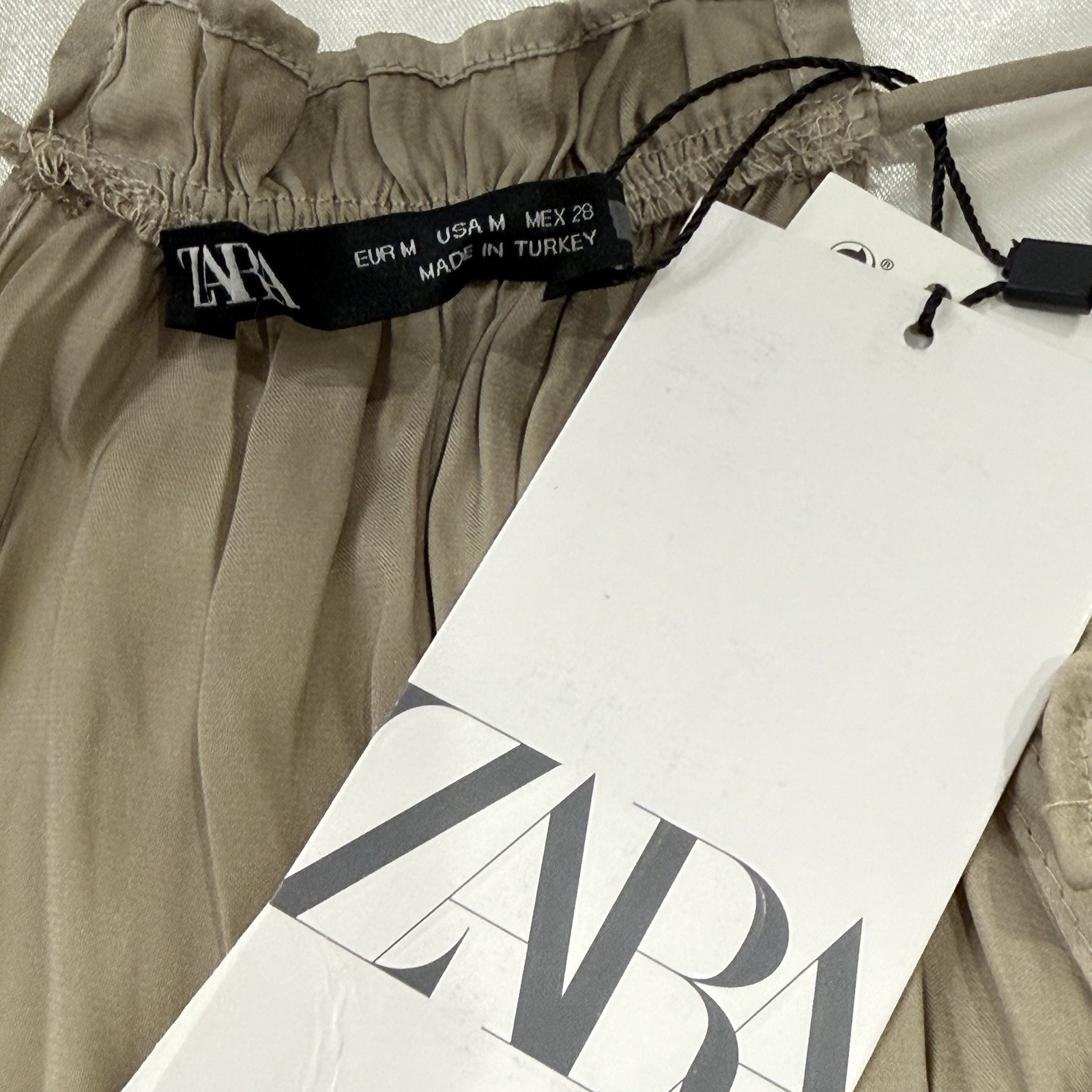 Zara Wrinkle Look Satin Effect Cut Out Maxi Dress Medium Wedding Cocktail Chic