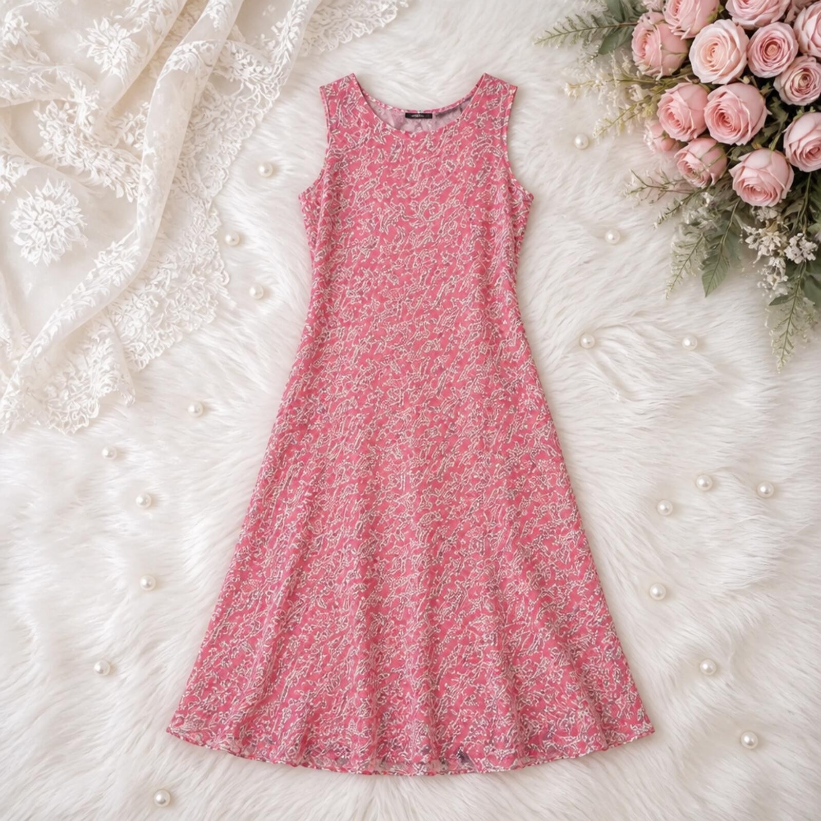 Sag Harbor Reversible Floral Pink Multicolor Dress