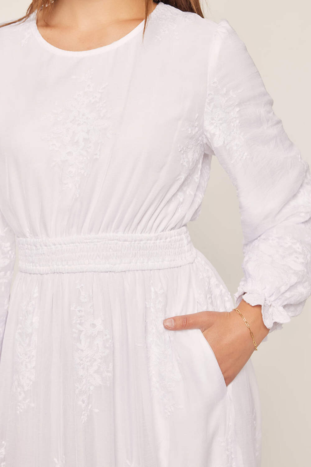 Sofia White Temple Dress / Simple Wedding Dress