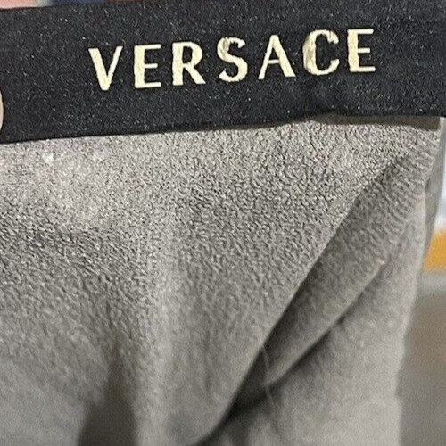 VERSACE Vintage Runway Sequin Embroidered Silver Cocktail Dress US 4 6 / IT 42
