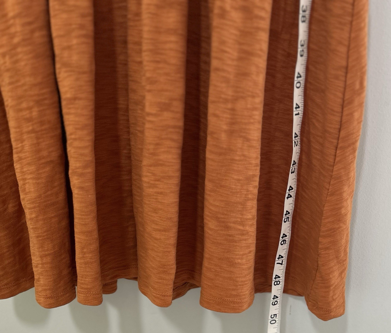 NWOT J Crew Womens L Orange-Rust Flutter Sleeve Midi Dress Boho Peasant Cotton