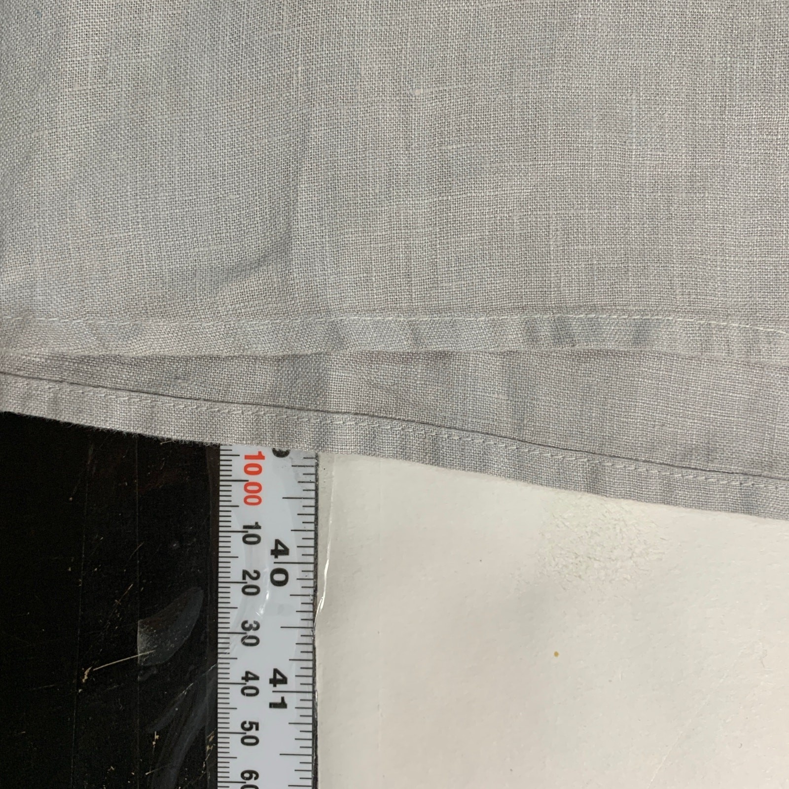 Becasa L Margo Midi Button Front Shirt Dress Gray Linen Lagenlook Coastal *flaw