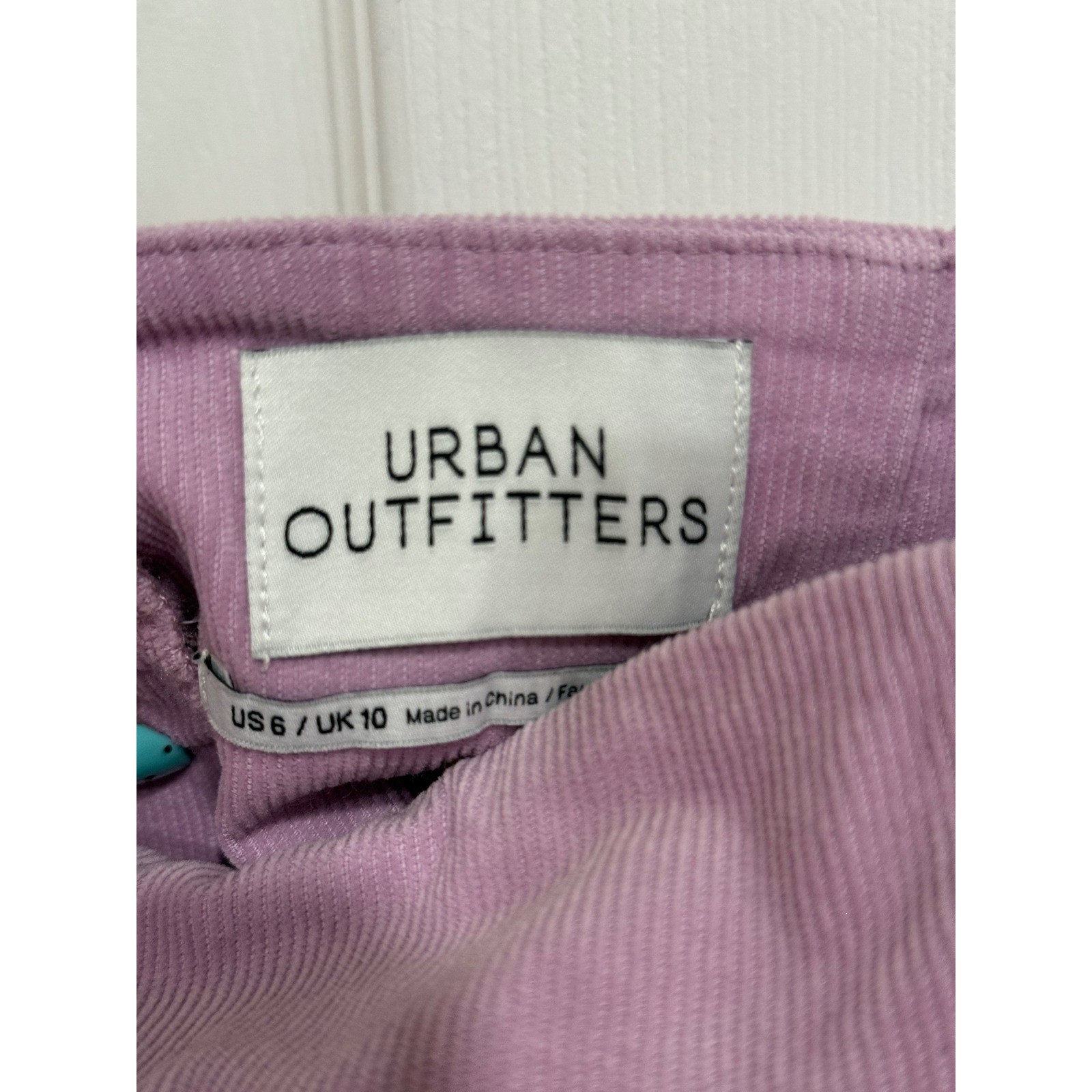 Urban Outfitters Lavender Corduroy Mini Dress Purple Spaghetti Strap Size 6