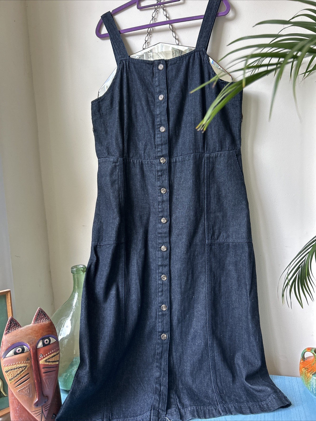 Seasalt Denim Dress Women’s River RockDress Dark Indigo Wash Size Uk 18