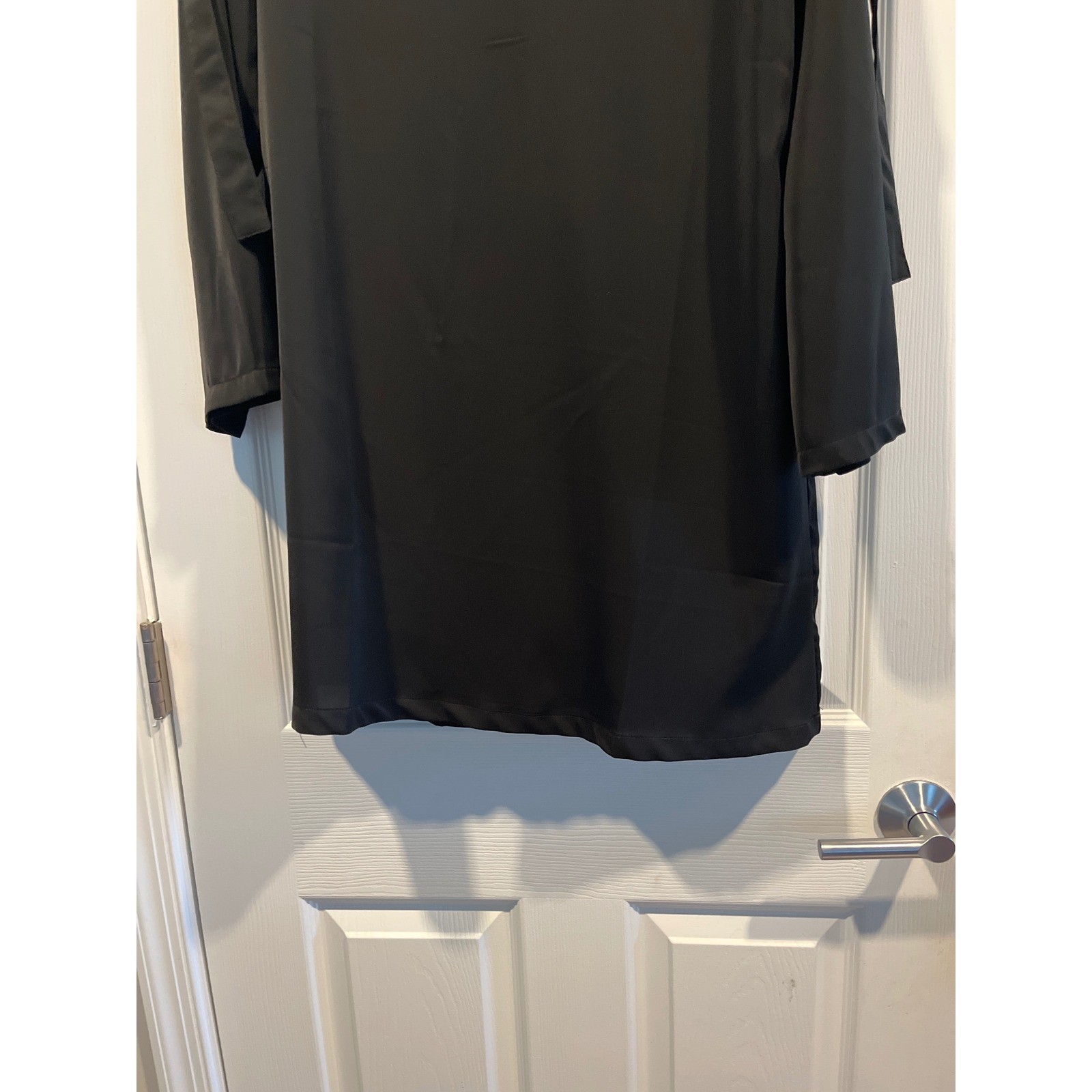 YOINS Black Long Sleeve Split Cuff Shift Dress Womens Size Large L US 12