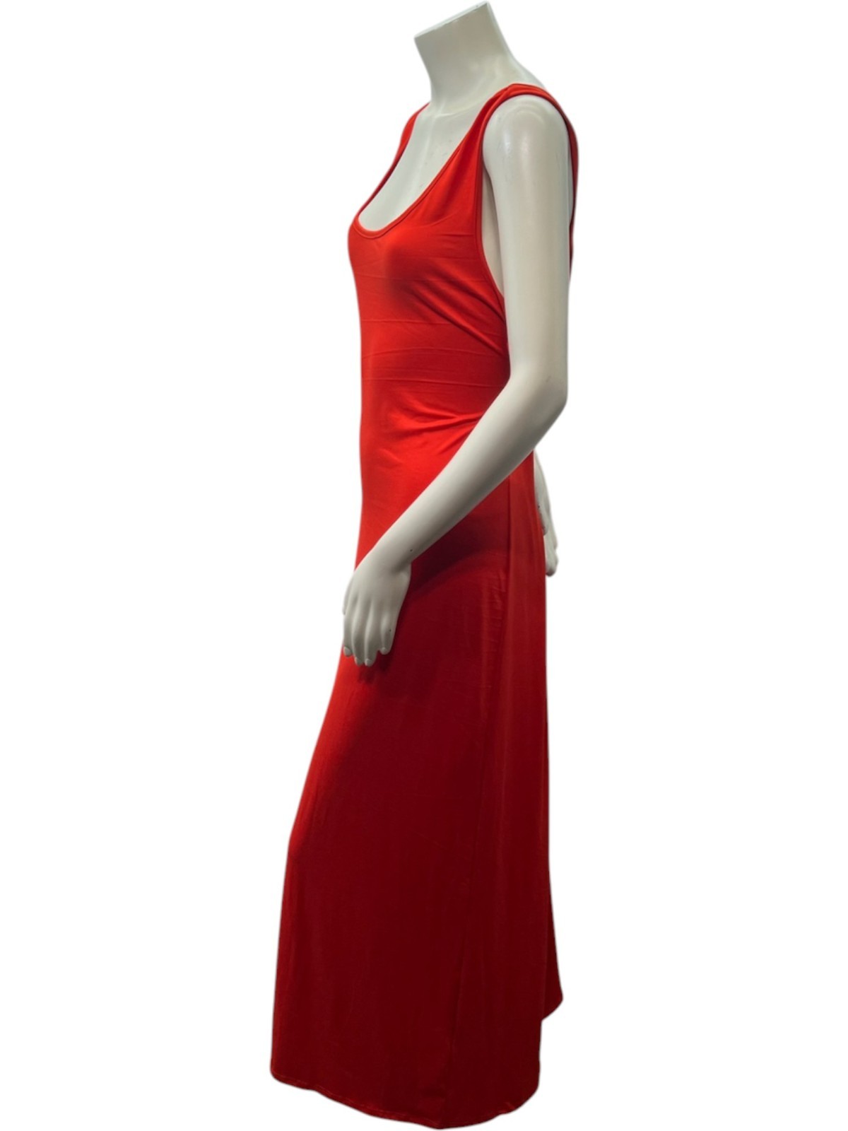 24 Seven Maxi Dress Womens Plus Size 2X Red Sleeveless Stretch New