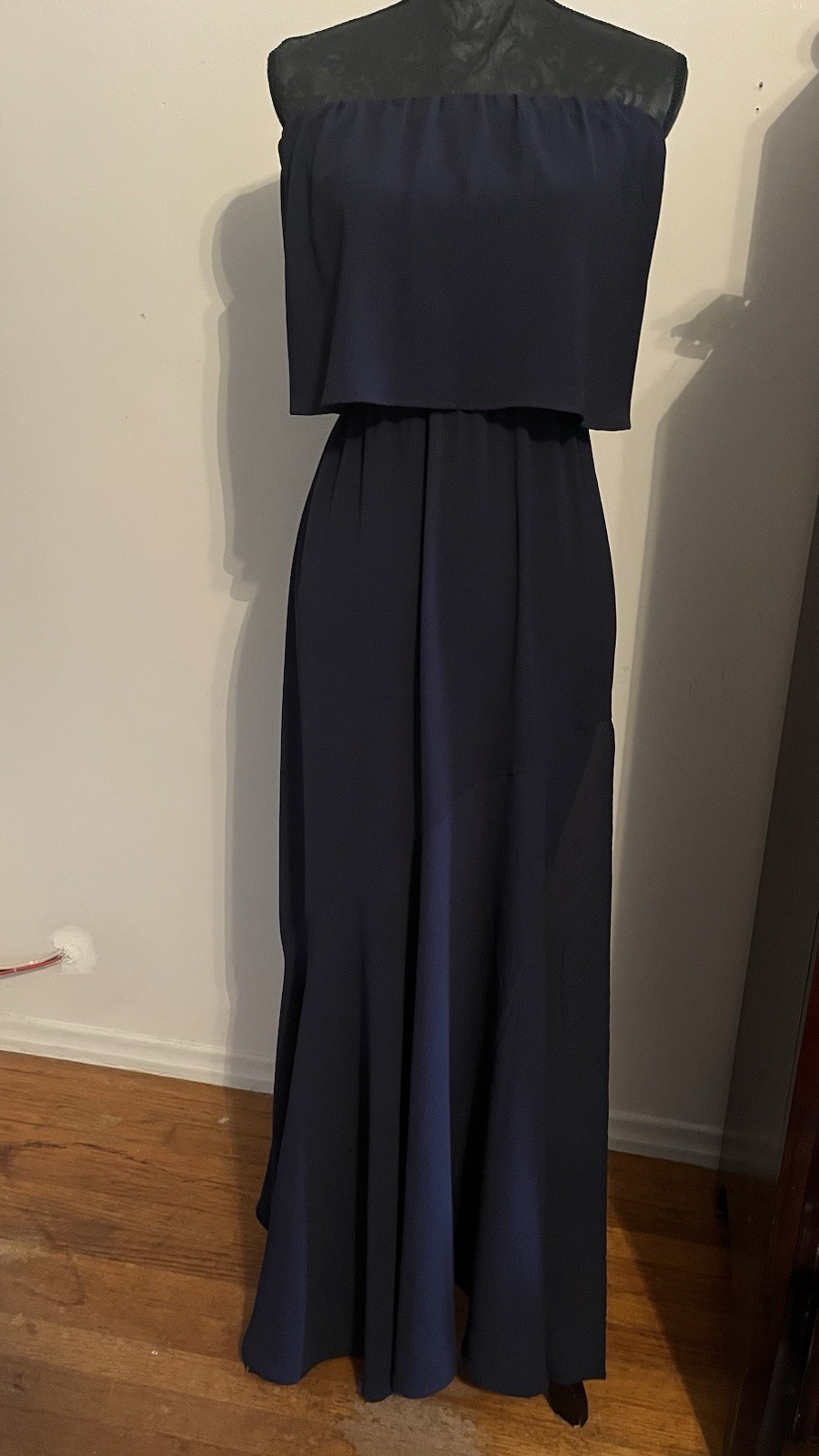 Vici womens midnight blue strapless maxi s
