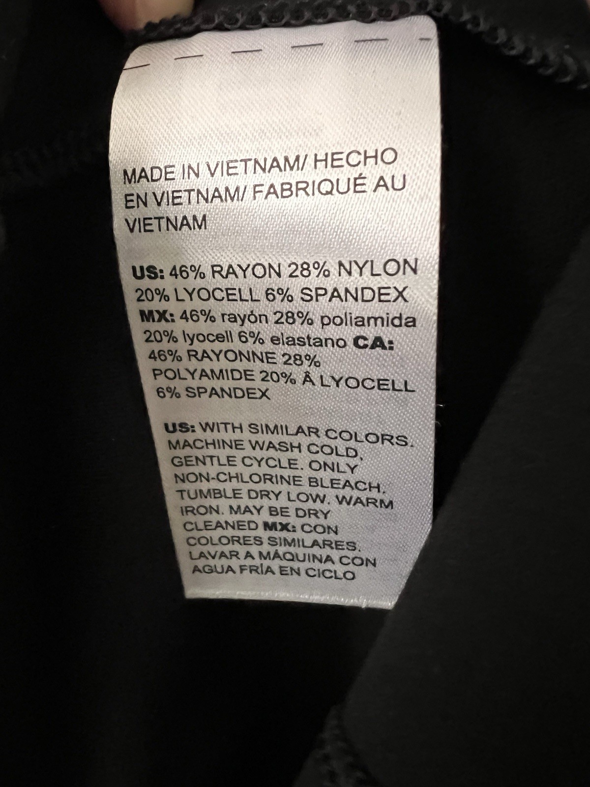 Chico’s Size 3 (XL-16) True Black V-Neck Long Sleeve Dress NEW W/Tag ($129)