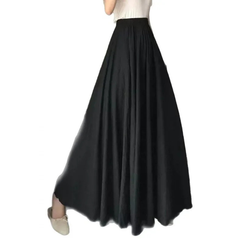 33 Colors Double Layer Cotton Liner Half Skirt Elastic Waist Spring Summer Autum