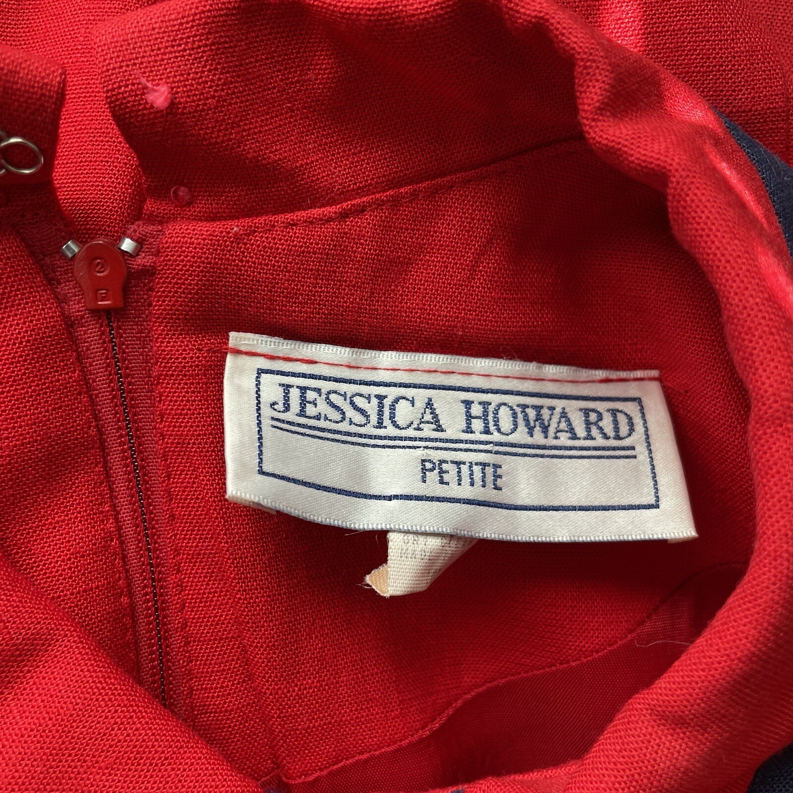 Jessica Howard Petite Vintage Retro Navy Military Dress Set Nautical Tailored 12