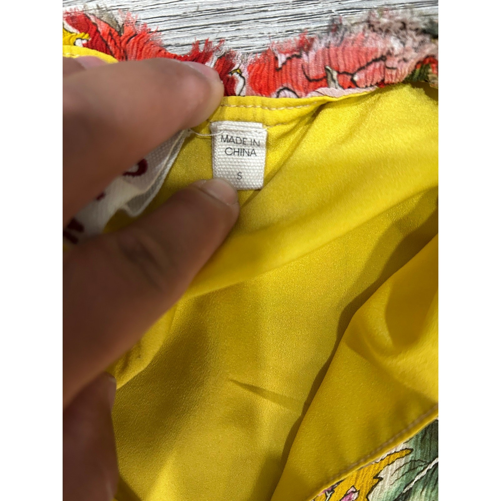 ⁠Dolan Left Coast Collection Yellow Floral Ruffle Midi Dress Sz S Anthropologie⁠