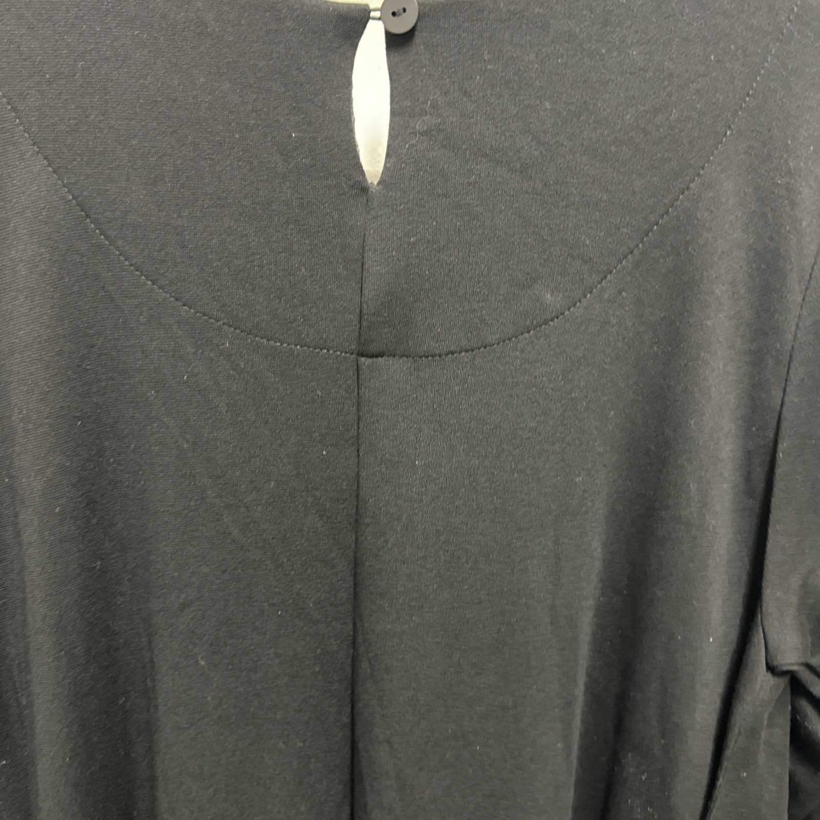 Gershon Bram Dress Womens Large Black Long Sleeeve Oversiized Bubble Hem Pockets
