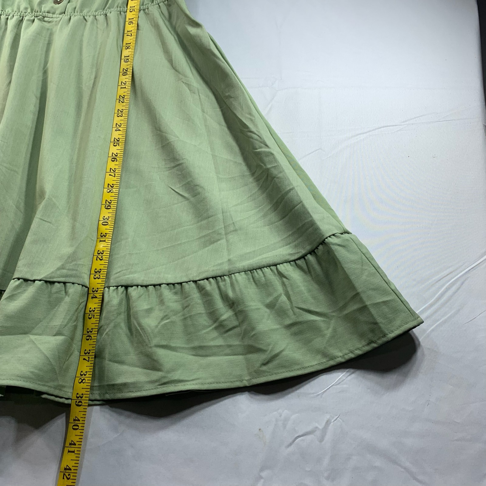White Mark Dress Womens Plus Size 1XL Green Vneck Sleeveless New Pockets