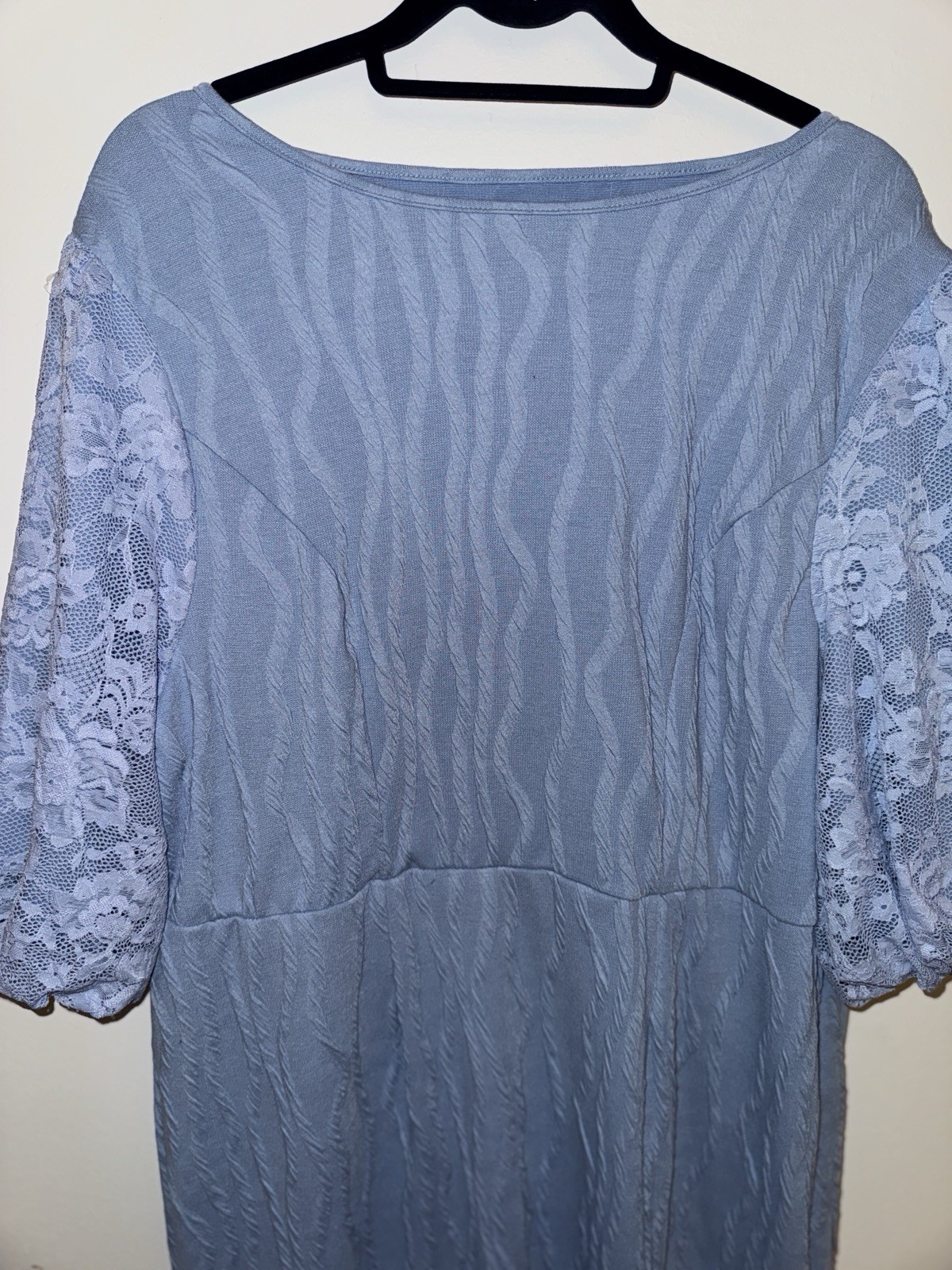 Elegant Solid Color Round Neck Lantern 3/4 Sleeves Autumn & Winter Knitted Dress