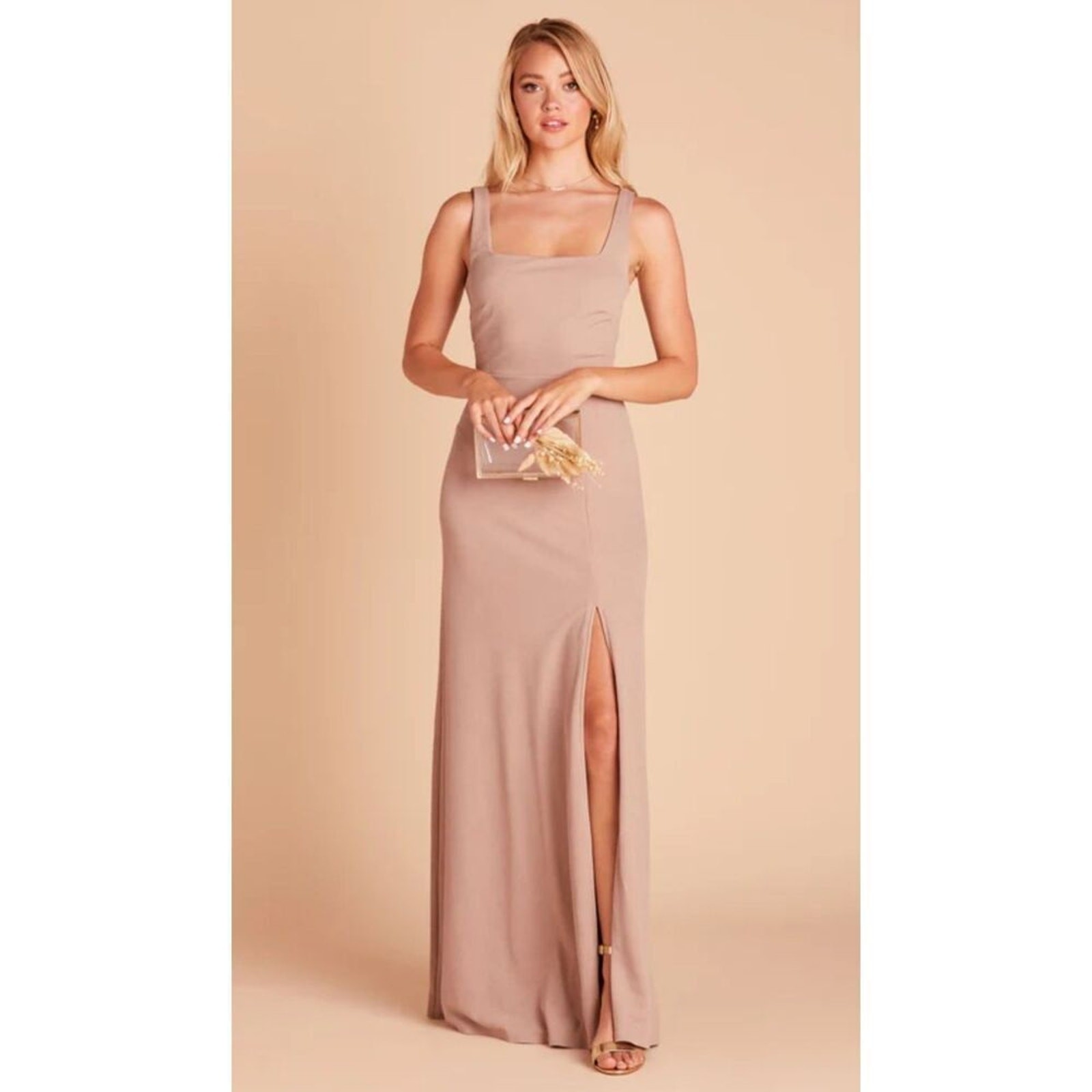 Birdy Grey Maxi Dress Womens Medium Taupe Alex Convertible NWT(No Tie Strap)