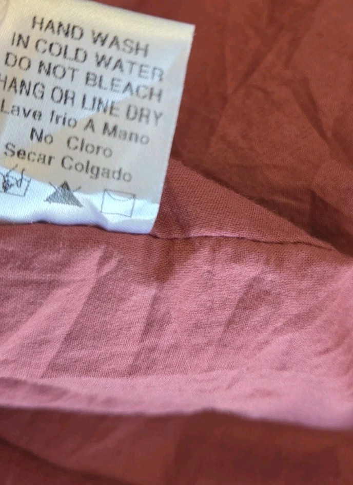 Orange Creek Dress Small Cottagecore Pockets Dusty Rose 100% Cotton Lining