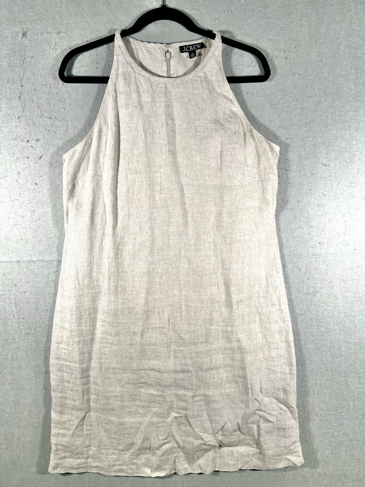 J Crew Women’s MT Cotton Dress Gray Sleeveless Shift Minimalist Summer Casual
