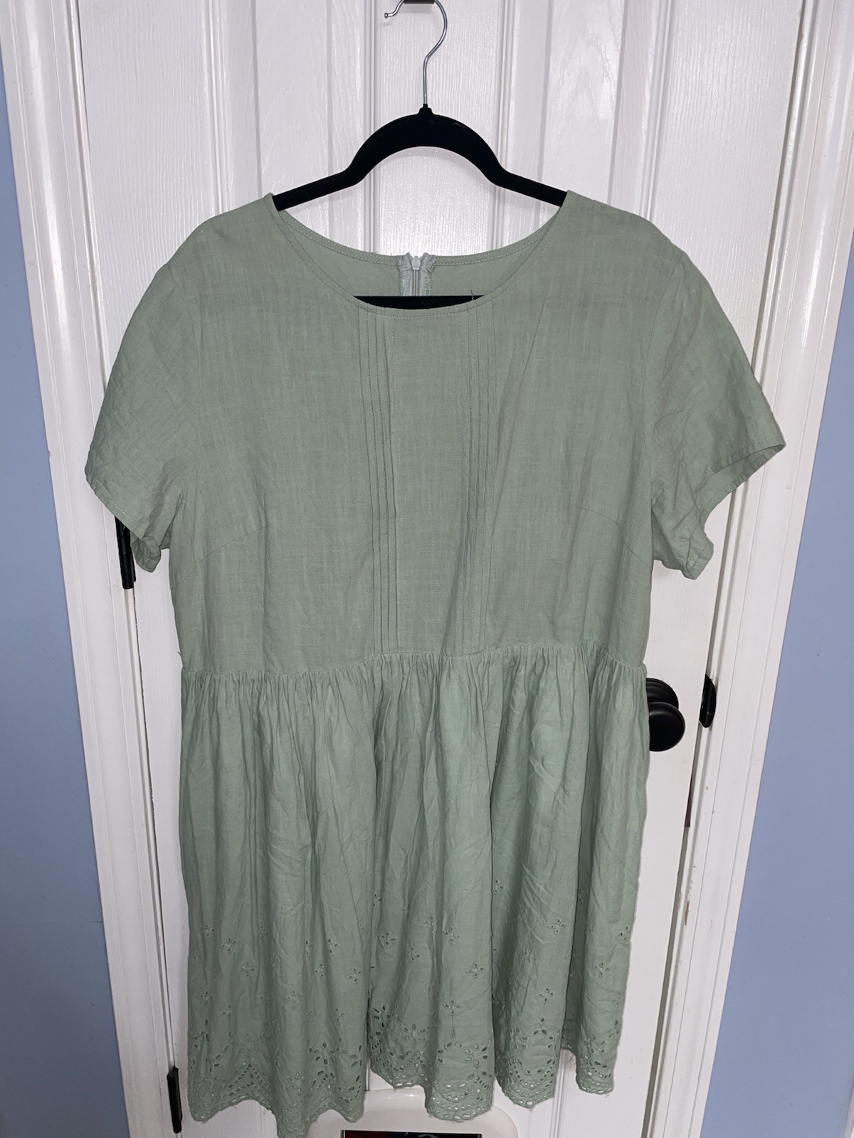 Shein 3XL Mint Color Baby Doll Dress Short Sleeve
