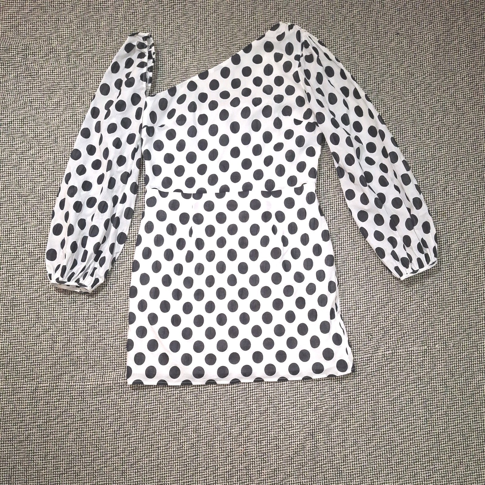 Lovers and Friends Andy Mini Dress Revolve Polka Dot One Shoulder Size L NWT