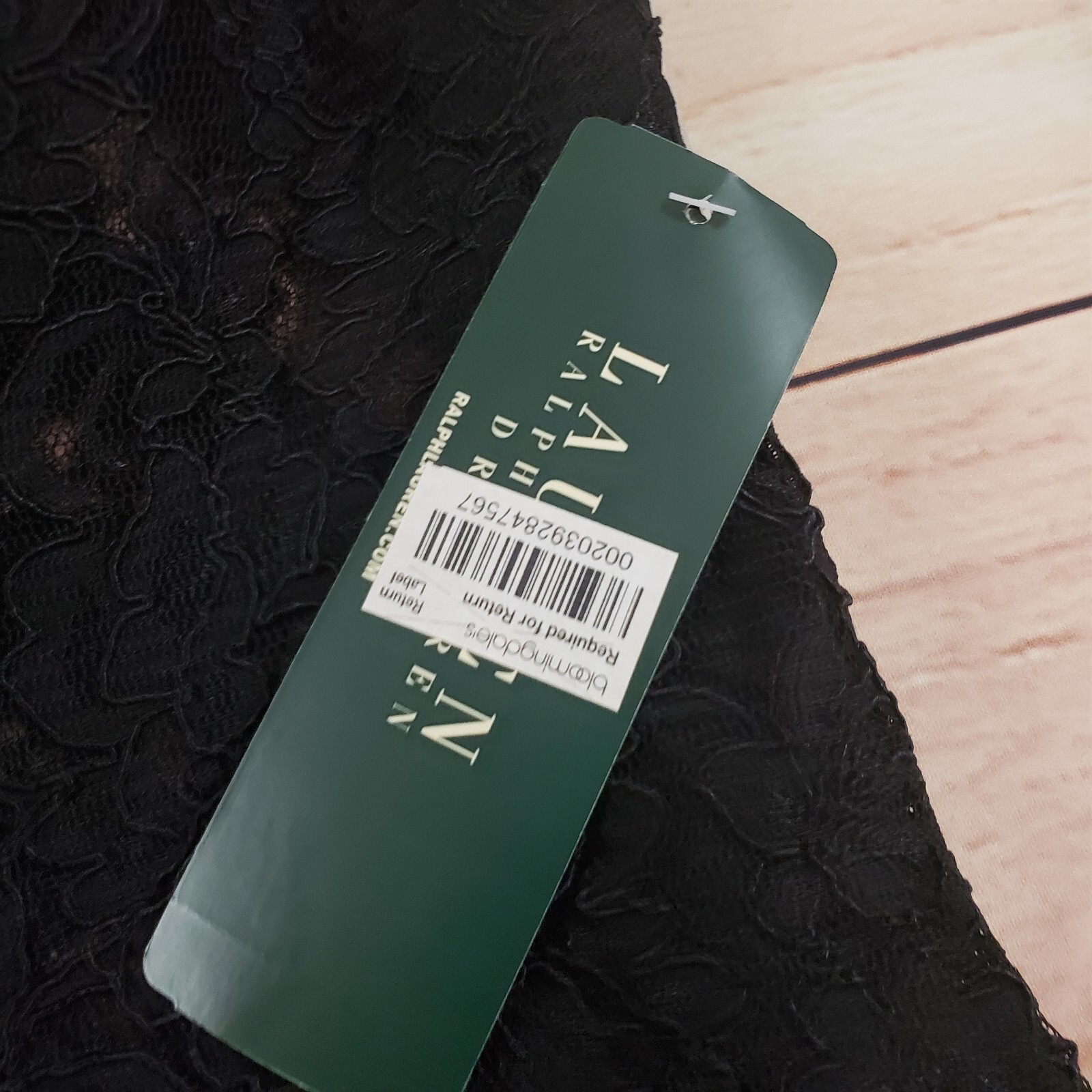 NEW Lauren Ralph Lauren Dress Womens 10 Black Pencil A-line Lace LRL Ladies