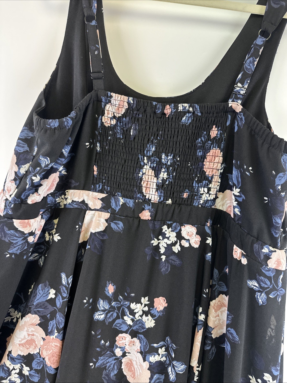 Torrid Black Floral Georgette Maxi Dress Tank Lined Flare 11688091 Women Plus 2X